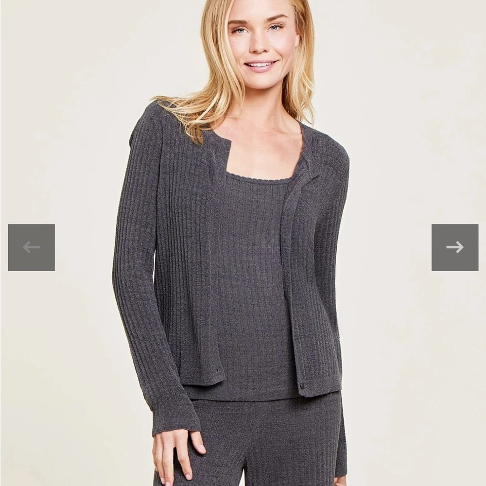 Barefoot Dreams CozyChic Ultra Light Ribbed Button Cardigan